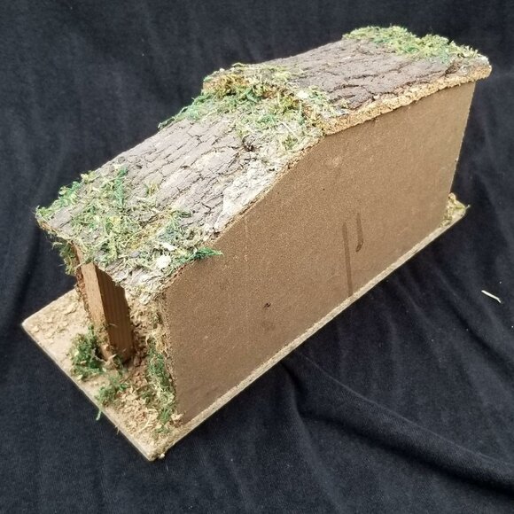 Vintage Christmas Nativity Scene Creche Wooden Stable Tree Angel Kings Animals - Picture 7 of 7